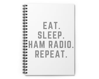 Cuaderno espiral de radioaficionado, radioaficionado, cuaderno de operador de radio, regalo de radioaficionado, radioaficionado, cuadernos de radioaficionados