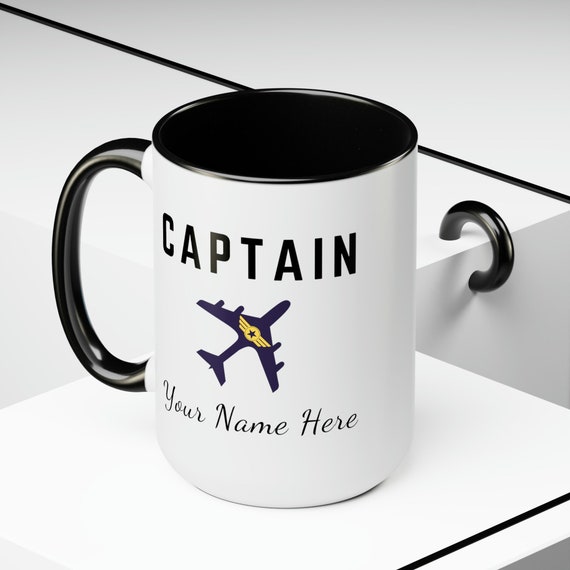 Personalized Captain 15 Oz Mug, Pilot Gift, Captain Coffee Mug, Airline  Captain Mug, Gift for Pilot, Aviation Gift, Airplane Mug, Pilot Mug - Etsy