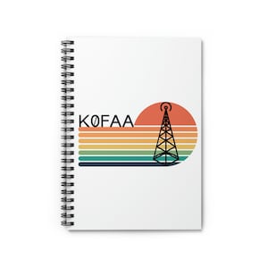 Personalized Ham Radio Call Sign Spiral Notebook, Ham Radio, Radio Operator Notebook, Ham Radio Gift, Amateur Radio, Ham Radio Call Sign