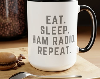 Taza de radioaficionado, radioaficionado, taza de operador de radio, regalo de radioaficionado, radioaficionado, tazas de radioaficionado, taza de radioaficionado