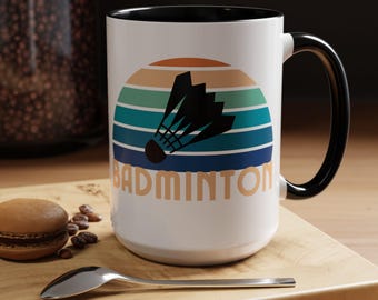 Taza de bádminton, regalo de bádminton, regalos de bádminton, amantes del bádminton, regalo para amantes del bádminton, regalo de volante, taza de volante
