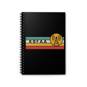 Personalized Ham Radio Call Sign Spiral Notebook, Ham Radio, Radio Operator Notebook, Ham Radio Gift, Amateur Radio, Ham Radio Call Sign