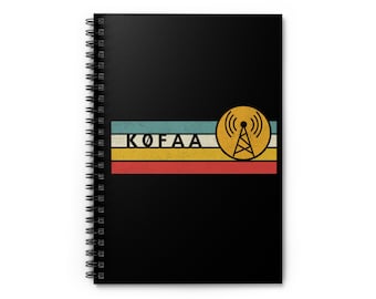 Cuaderno espiral de señal de llamada de radioaficionado personalizado, radioaficionado, cuaderno de operador de radio, regalo de radioaficionado, radioaficionado, señal de llamada de radioaficionado