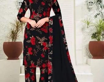 kurta sets women , kurta set, kurta set with duptta , women's dresses, black kurta set, womens clothing, dresses