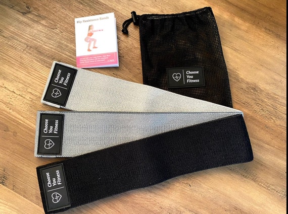 Fabric Hip Resistance Bands Set of 3 Light Medium and Hard Summer Workout Etsy