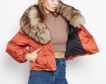 Waterproof Puffer Coat with Genuine Fox Fur Hood - Winter Fashion