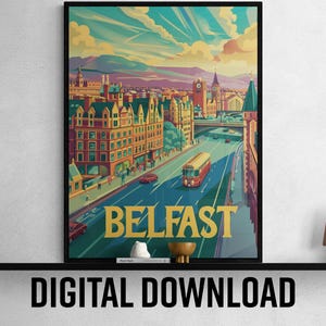 Beltz Reise Poster druckbare Kunst, Vintage Irland Dekor, perfekt für die Hauswand, ein ideales Geschenk für Reisende