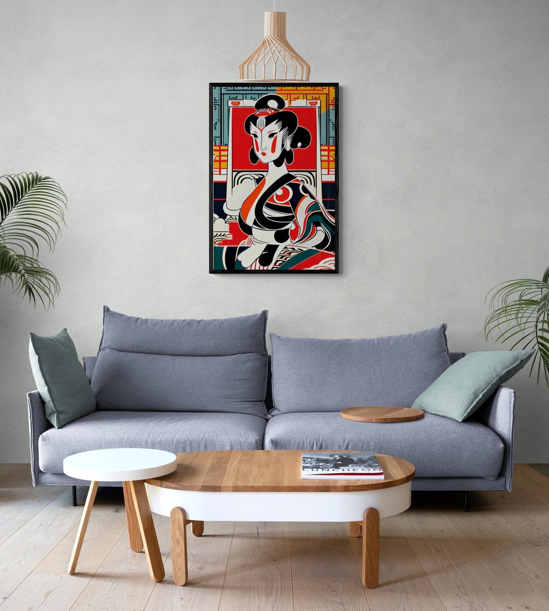 Geisha Painting Ukiyoe Style Pop Art Japanese Art Modern Art Paintings