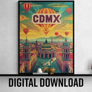Printable Mexico City Travel Poster, Stunning Wall Art, Enhance Your Living Space, Thoughtful Gift for Travelers