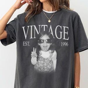 Custom 30th 40th Birthday Shirt, Vintage Photo And Year Shirt, Custom Birthday Picture Shirt, Birthday Gift, Vintage Photo 30th Shirt