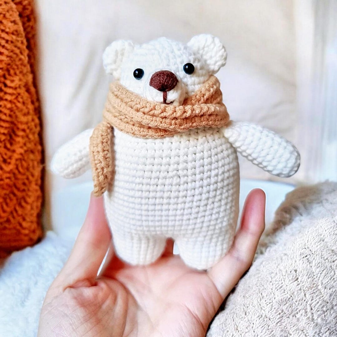 Crochet Pattern Polar Bear, Plush Teddy Bear Amigurumi Crochet Toy ...