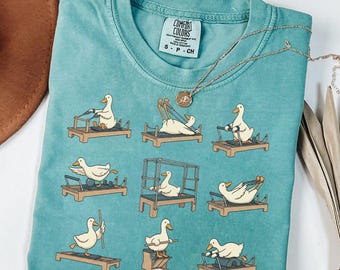 Camiseta divertida de Pilates para chicas, camiseta de Pilates Reformer, camiseta de entrenamiento a la moda, camiseta con estética fitness adorable