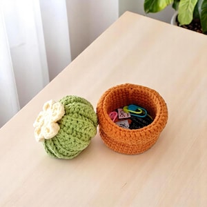 Cactus Storage Box Crochet Pattern, Amigurumi Plant Pattern, Crochet Home Decor, Cactus Bloom Pots Patterns, Digital PDF Pattern