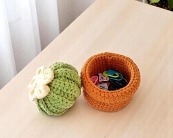 Haakpatroon cactus opbergdoos, patroon amigurumi planten, gehaakt huisdecor, patronen cactus bloeipotten, patroon digitale pdf