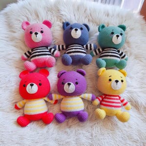 Häkelanleitung Teddybär, Plüsch Teddybär, Amigurumi Häkelanleitung Spielzeug, Häkelanleitung Pdf, Süßer Bär Amigurumi Häkelanleitung, Bären Häkelanleitung