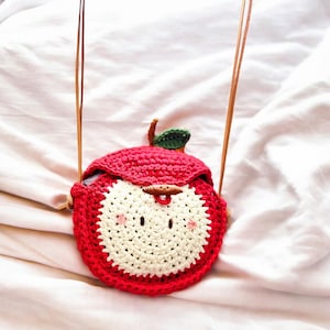 Einfacher Apfel gehäkeltes Handtaschenmuster, Apfel gehäkelte Tragetasche, Handtaschen-Tutorial gehäkelt, Anfänger-Handtaschen-Häkelanleitung, Handtasche Amigurumi