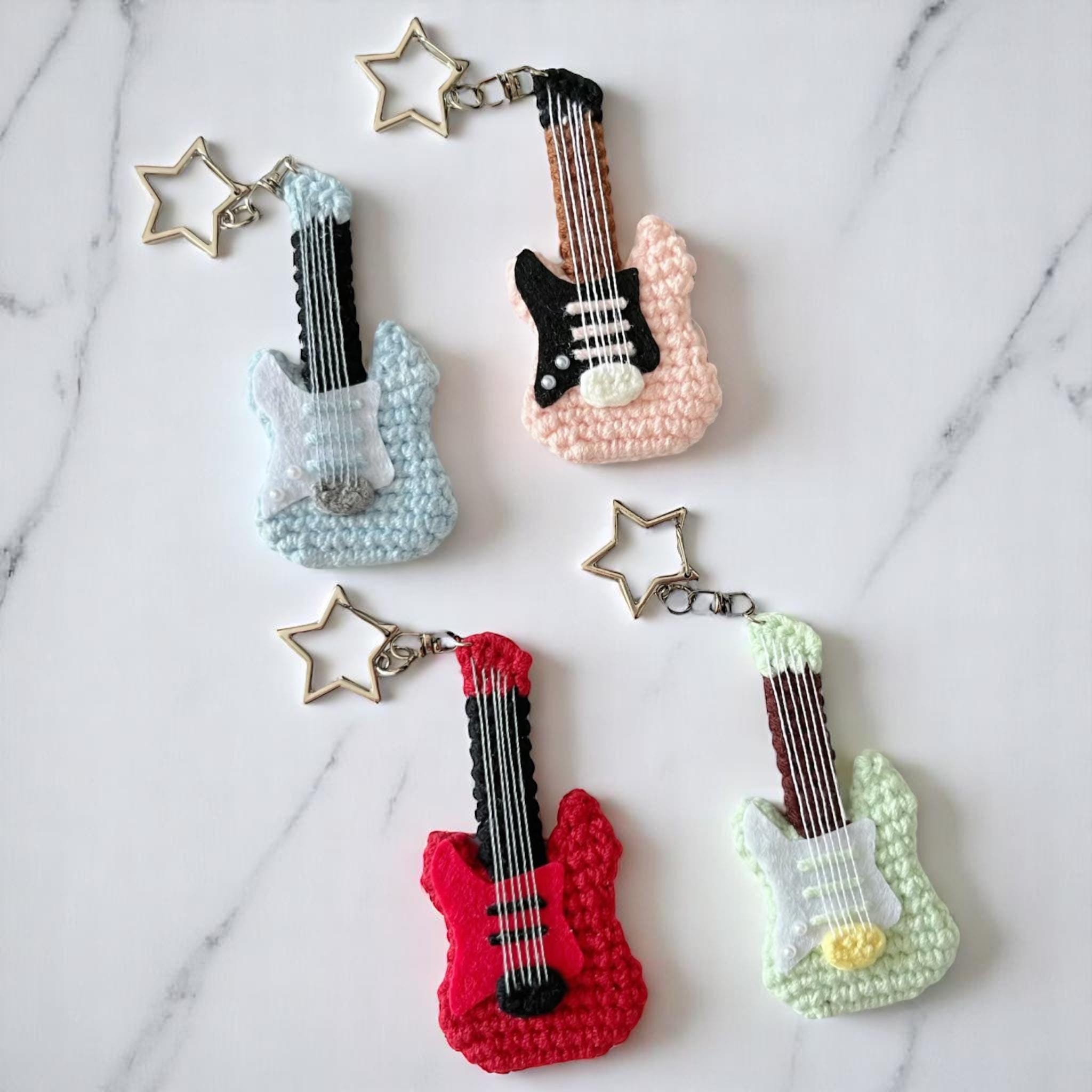 Guitar Keychain Crochet Pattern, Guitar Amigurumi, Music Lover ...
