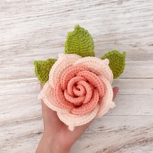 Rosen Häkelblumenmuster, Häkelblumenmuster, Rose Blume Amigurumi Muster, Häkelblumenstrauß Muster, Pflanzen Häkelanleitung