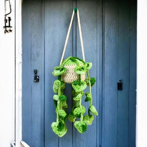 Plant Car Hanging Pattern, Plant Crochet Pattern, Hanging basket crochet, Crochet Car Plant Hanging, Plant Lover Gift, Cute Crochet Flower