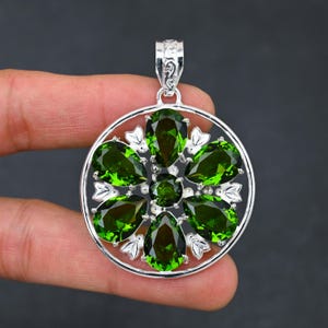 Peridot Pendant 925 Sterling Silver Pendant Handmade Peridot Gemstone Pendant Gift For Mom Love Handmade Jewelry Gift For Friend Jewelry