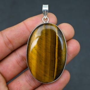 Beautiful Tiger eye Quality Gemstone Vintage Pendant, 925 Sterling Silver Handmade Gift, Bohemian Jewelry, Gift For Her / Thanksgiving Gift
