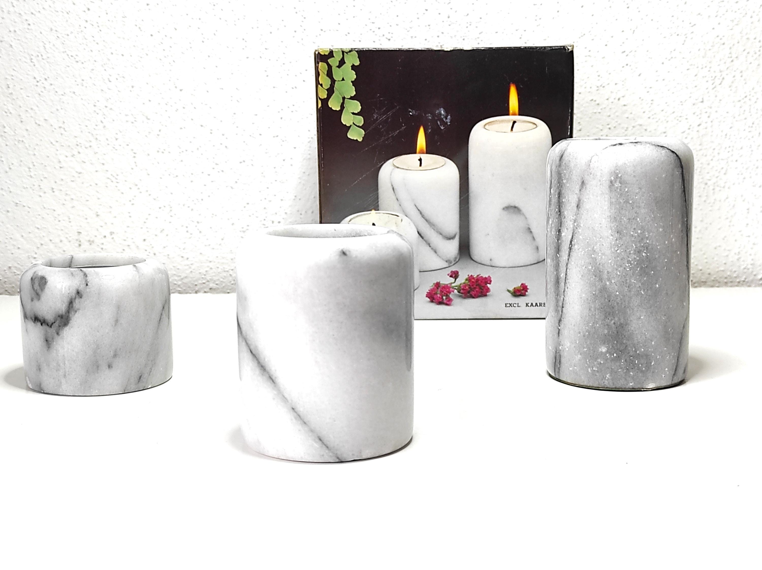 イタリア製 大理石 3灯キャンドルスタンド ヴィンテージ イタリア製大理石キャンドルホルダー 3 個セット - Etsy 日本