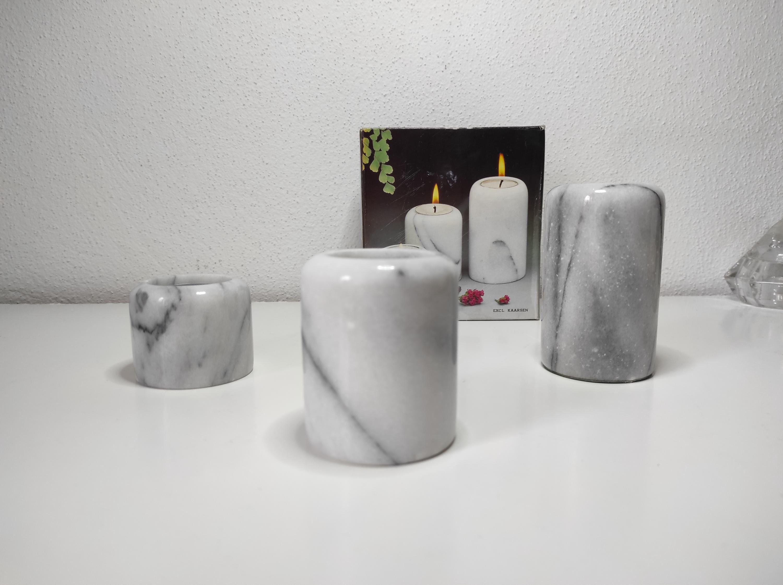 ヴィンテージ イタリア製大理石キャンドルホルダー 3 個セット - Etsy 日本