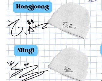 Ateez all Member signature Merch Beanie | Low key aesthetics