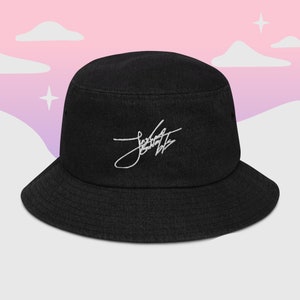 BTS Jungkook signature bucket hat | LowKey aesthetics denim bucket hat