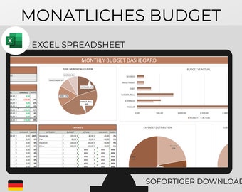 Excel Haushaltsbuch Deutsch Finanzplaner Deutsch Monatlich