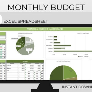 Budget planner Monthly Budget tracker Excel Budgetplan