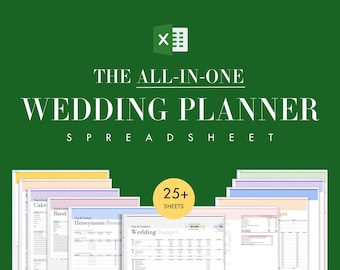Digitale Weddingplanner, Wedding Budget Spreadsheet, Wedding Template, Wedding Timeline, Checklist, Wedding Planning, Gast, Excel