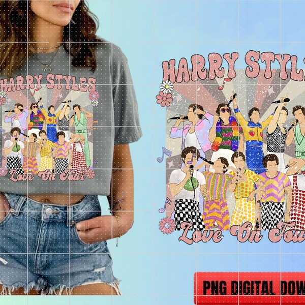 Harry Love on Tour Digital PNG Descarga instantánea Archivo recortado, Love On Tour 2023, Harry House GI762