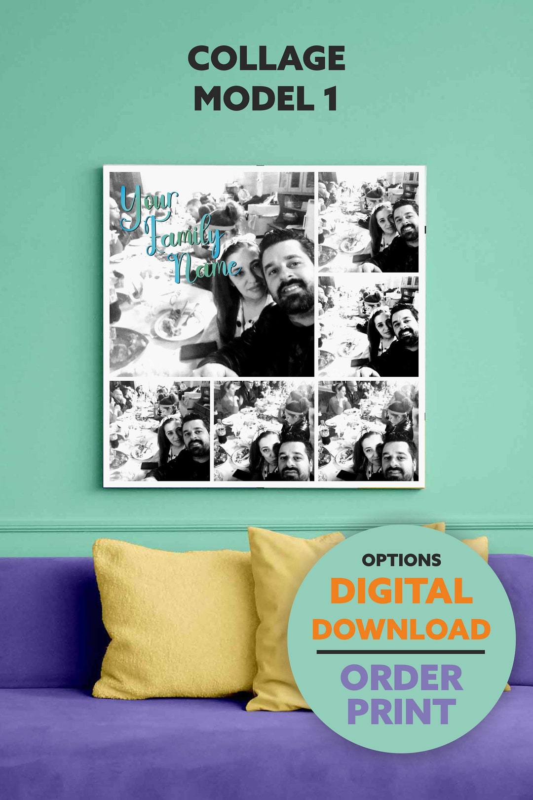 Custom Photo Collage, Family Keepsake, Memorial Collage, Personalized ...