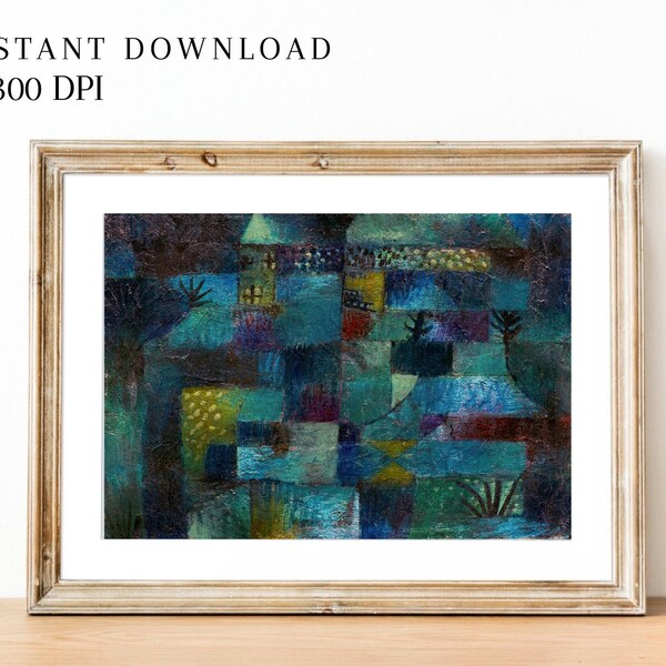 Paul Klee Wall Art Terraced Garden | Vintage | Digital Download | Famous Paintings |  Printable Home Wall Decor |