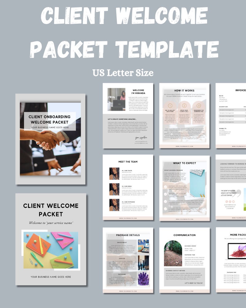 Client Welcome Packet Template: Editable Onboarding Guide (canva) - Etsy