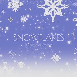 51 Timbri e pennelli Procreate Snowflakes / Download istantaneo immagine 6