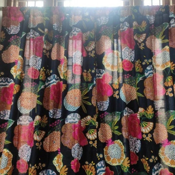 Shower Curtain With Matching Window Curtain Etsy