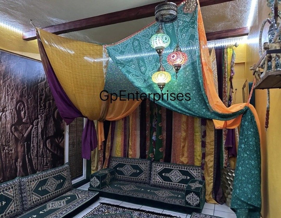 Sari Bed Canopy Bohemian Bed Canopy Boho Decor Matching Colours Bed