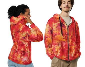 Unisex zip hoodie Fire Horse