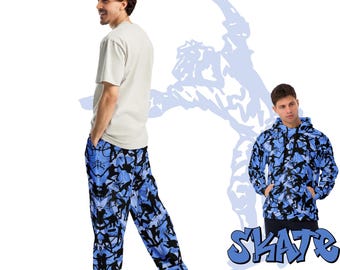 Wide-leg Skater joggers Blue