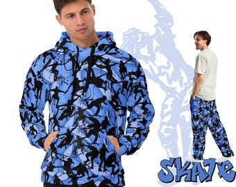 Unisex Skater Hoodie Blue