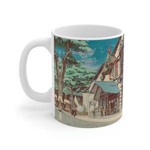 Studio Ghibli Inspired Ceramic Mugs "At Time Square", Studio Ghibli Mug, Studio Ghibli Inspired Gift, Gift For Him, Gift For Her