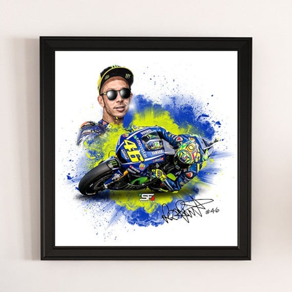 Soaked Station Fremtrædende Valentino Rossi 46 VR46 Yamaha M1 Motogp Graphics Wallpaper - Etsy