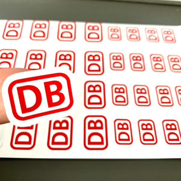 20 Aufkleber rot DB Deutsche Bahn Zeichen Modellbau Mini Sticker RC Deko