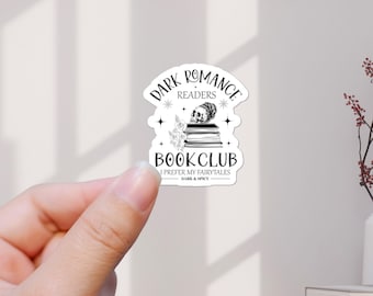 Sticker boekenclub Dark Romance: vinylsticker boekenliefhebber