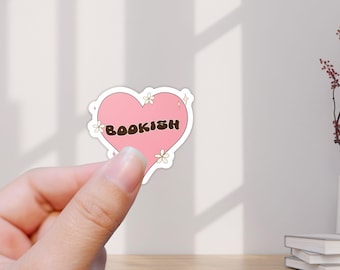 Bookish Heart Vinyl Decal, Book Lover Sticker