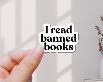 Read Banned Books Sticker, Book Lover Decal