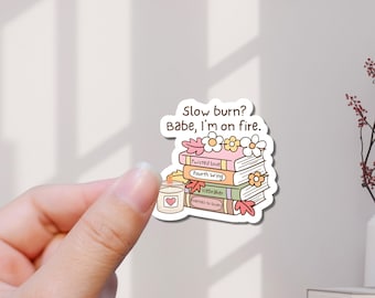 Romance Book Stack Sticker - Slow Burn Vinyl Decal