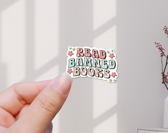 Read Banned Books Sticker: Vinyl Laptop Decal for Book Lovers